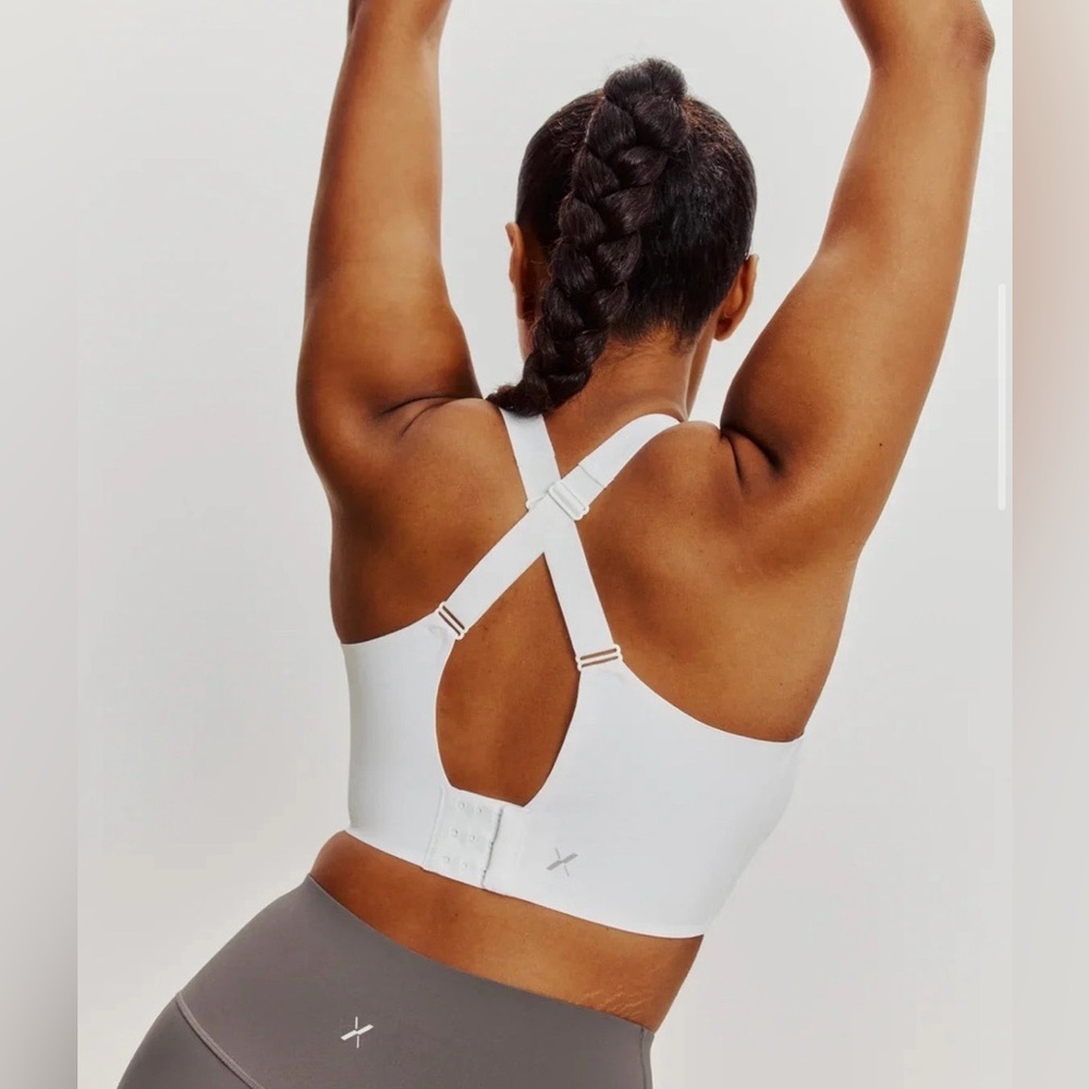 Knix Catalyst Front Zip Sports Bra White 8+